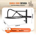 Wall Mount Saddle Rack, 8 Packs Horse Saddle Rack with Pad Bar, Portable Saddle Stand for English & Western Saddle