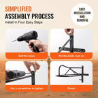 Wall Mount Saddle Rack, 8 Packs Horse Saddle Rack with Pad Bar, Portable Saddle Stand for English & Western Saddle