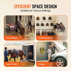 Wall Mount Saddle Rack, 8 Packs Horse Saddle Rack with Pad Bar, Portable Saddle Stand for English & Western Saddle