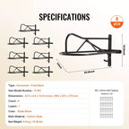 Wall Mount Saddle Rack, 8 Packs Horse Saddle Rack with Pad Bar, Portable Saddle Stand for English & Western Saddle