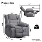 Massage Recliners for Elderly, Power Lift Recliner Chair with Heat and Vibration for Living Room
