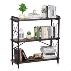VEVOR Metal Bookshelf, 3-Tier Industrial Bookshelf, Small Rustic Storage Display Bookcase with Open Shelves, Freestanding Display Vintage Shelving