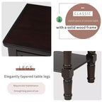 Narrow Console Table, Slim Sofa Table with Three Storage Drawers and Bottom Shelf (Espresso)