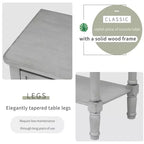 Narrow Console Table, Slim Sofa Table with Three Storage Drawers and Bottom Shelf (Espresso)