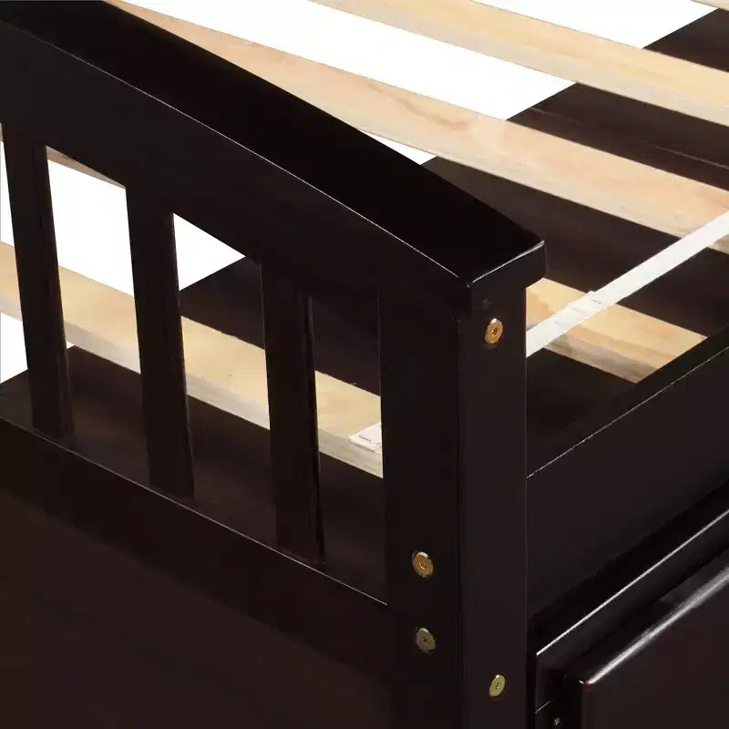 Twin Size Platform Bed with 6 Drawers