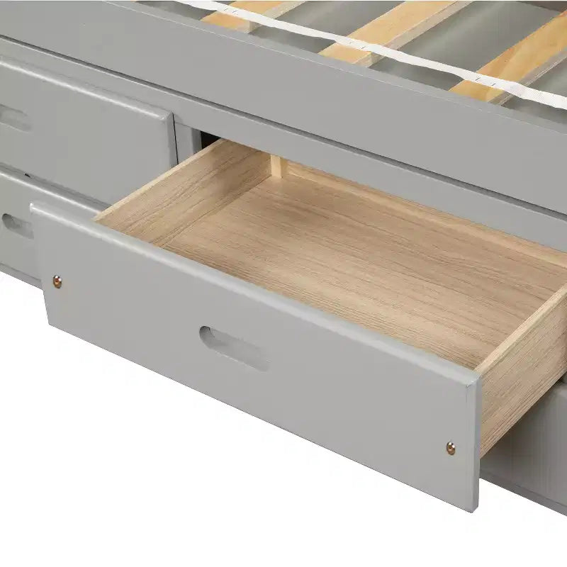 Twin Size Platform Bed with 6 Drawers