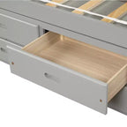 Twin Size Platform Bed with 6 Drawers