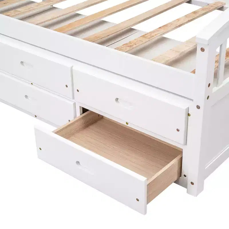 Twin Size Platform Bed with 6 Drawers