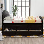 Twin Size Platform Bed with 6 Drawers