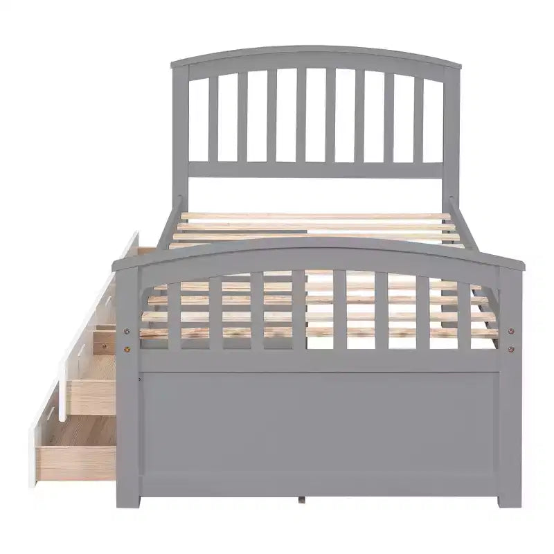 Twin Size Platform Bed with 6 Drawers