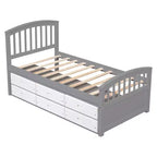 Twin Size Platform Bed with 6 Drawers