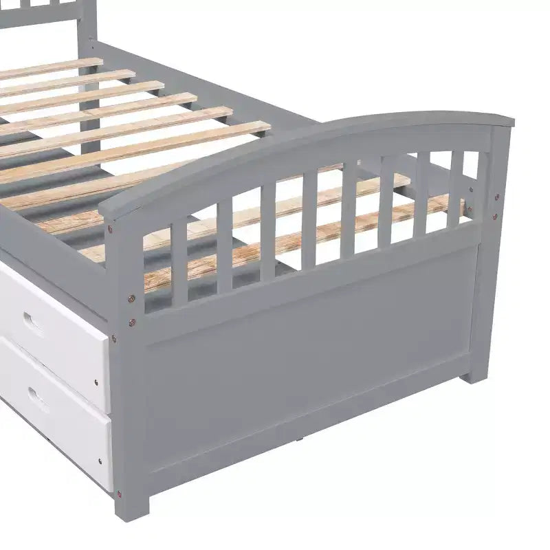 Twin Size Platform Bed with 6 Drawers