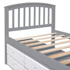 Twin Size Platform Bed with 6 Drawers
