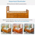 Twin Size Platform Bed with 6 Drawers