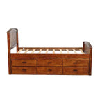 Twin Size Platform Bed with 6 Drawers