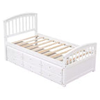 Twin Size Platform Bed with 6 Drawers