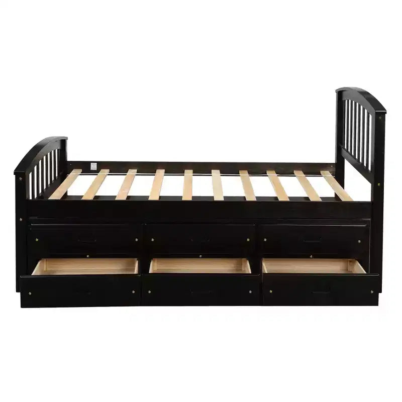 Twin Size Platform Bed with 6 Drawers