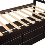 Twin Size Platform Bed with 6 Drawers