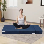 Sofa, Folding Sofa Bed, Foldable Couch Bed with Pillow, Convertible Sleeper Chair Folding Sofa Mattress, Futon Floor Couch for Living Room/Bedroom