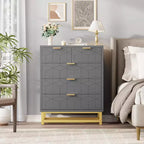 Five-Drawer Dresser with Metal Legs