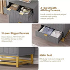 Five-Drawer Dresser with Metal Legs