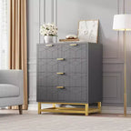 Five-Drawer Dresser with Metal Legs
