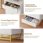 Five-Drawer Dresser with Metal Legs