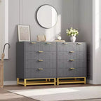 Five-Drawer Dresser with Metal Legs