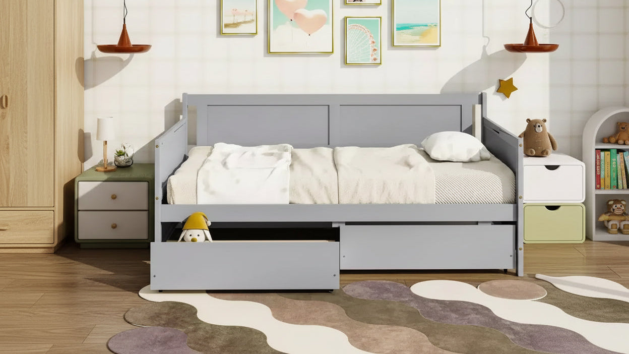 MAYEERTY Full Bunk Bed Safety Rail High Weight Capacity Heavy-Duty Metal