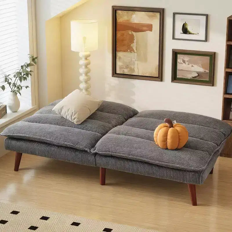 67 Corduroy Convertible Futon Sofa Bed, 3-in-1 Recliner Sofa for Small Spaces, Compact Sofa Bed for Apartment, Guest Room