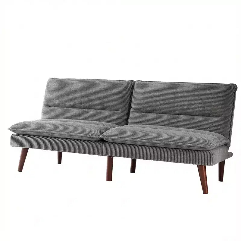 67 Corduroy Convertible Futon Sofa Bed, 3-in-1 Recliner Sofa for Small Spaces, Compact Sofa Bed for Apartment, Guest Room