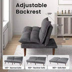 67 Corduroy Convertible Futon Sofa Bed, 3-in-1 Recliner Sofa for Small Spaces, Compact Sofa Bed for Apartment, Guest Room