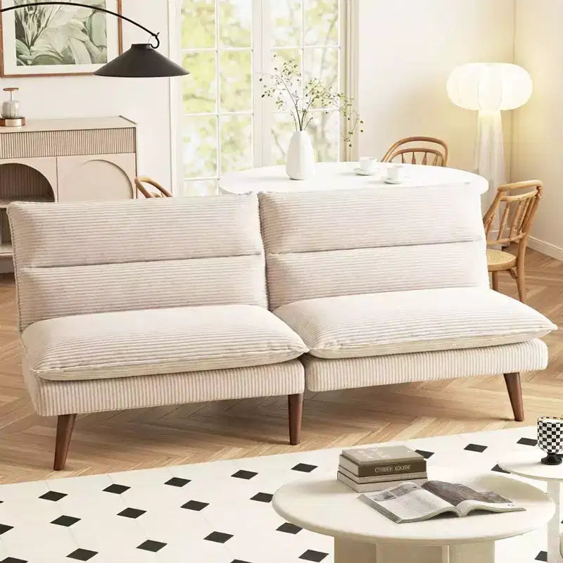 67 Corduroy Convertible Futon Sofa Bed, 3-in-1 Recliner Sofa for Small Spaces, Compact Sofa Bed for Apartment, Guest Room
