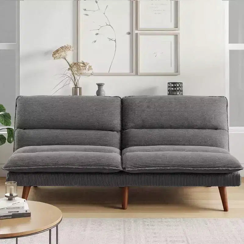 67 Corduroy Convertible Futon Sofa Bed, 3-in-1 Recliner Sofa for Small Spaces, Compact Sofa Bed for Apartment, Guest Room