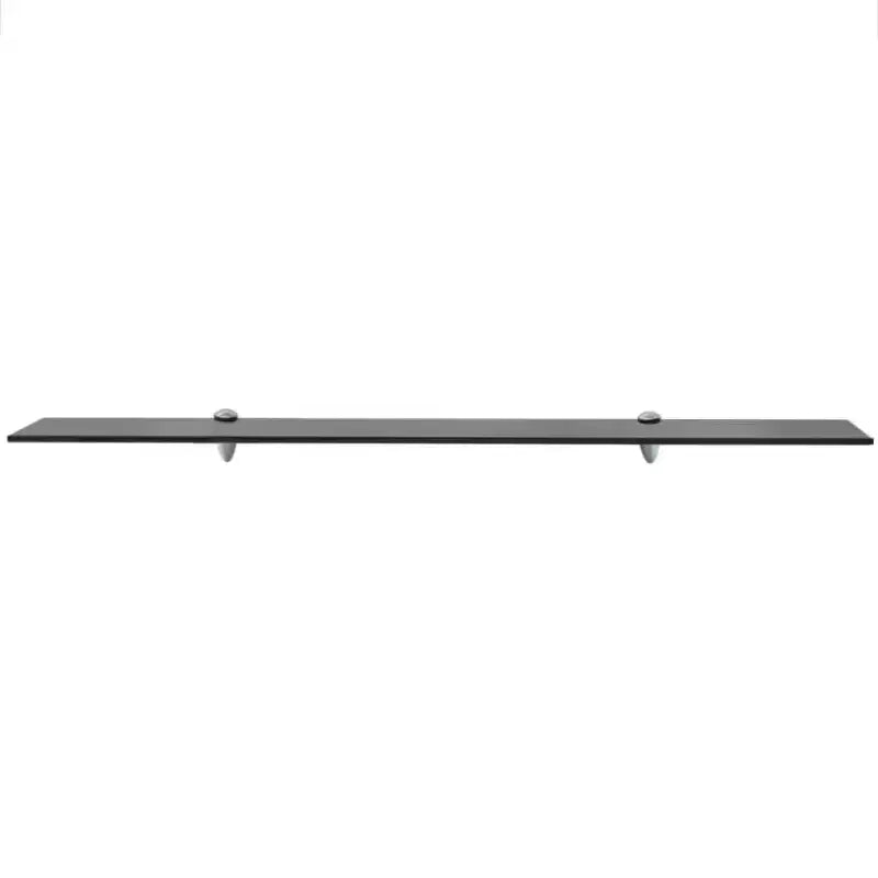 Floating Shelf Clear Tempered Safety Glass 39.4x7.9 in