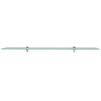 Floating Shelf Clear Tempered Safety Glass 39.4x7.9 in