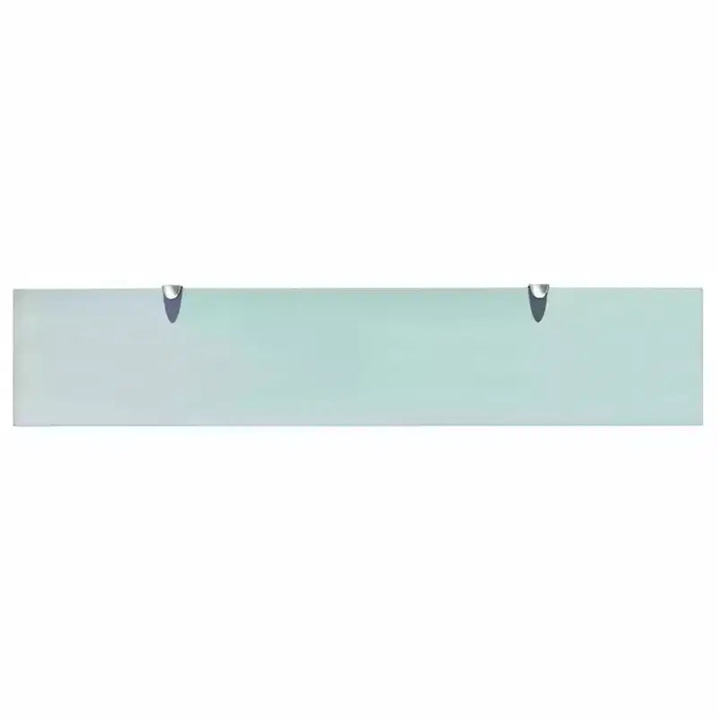 Floating Shelf Clear Tempered Safety Glass 39.4x7.9 in