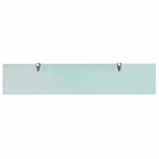 Floating Shelf Clear Tempered Safety Glass 39.4x7.9 in