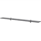 Floating Shelf Clear Tempered Safety Glass 39.4x7.9 in