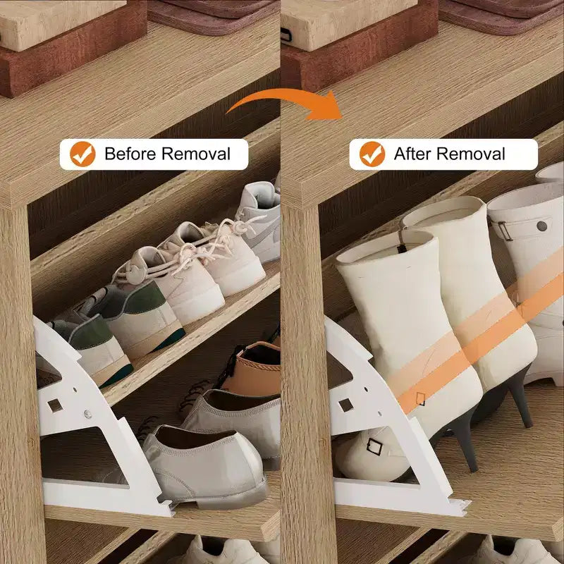Shoe Cabinet Storage for Entryway with 4 Flip Drawers,Freestanding Cabinet with Adjustable Shelves,Wooden Hidden Shoe Rack for Hallway