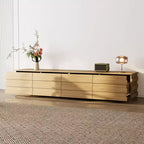 78.7 TV Stand with Decorative Strips, Media Console with Spacious Top & 4 Drawers, Minimalist Entertainment Center for TVs Up to 75