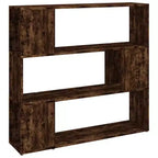 vidaXL Book Cabinet Smoked oak Engineered wood Medium Book Cabinet