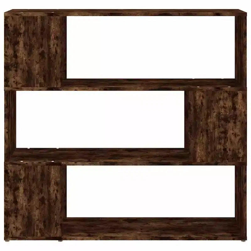 Book Cabinet Smoked Oak Engineered Wood Medium Book Cabinet
