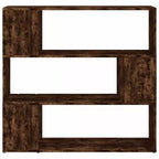 Book Cabinet Smoked Oak Engineered Wood Medium Book Cabinet