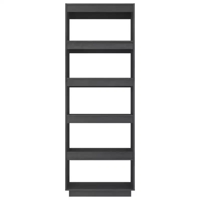 Book Cabinet Grey Solid Pinewood Medium Book Cabinet