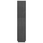 Book Cabinet Grey Solid Pinewood Medium Book Cabinet