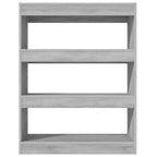 Book Cabinet Grey Engineered Wood Medium Book Cabinet