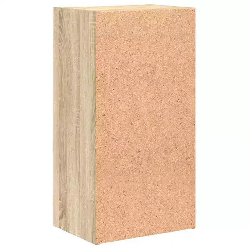 Book Cabinet Oak Engineered Wood 30.1 in Height with 2 Tiers
