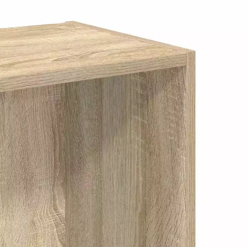 Book Cabinet Oak Engineered Wood 30.1 in Height with 2 Tiers