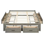 Queen Size Wood Platform Bed With 6 Storage Drawers, Easy Assembly